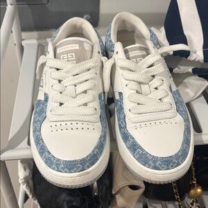 Givenchy White and Denim Blue Sneakers